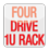 4 Drive 1U Rack
